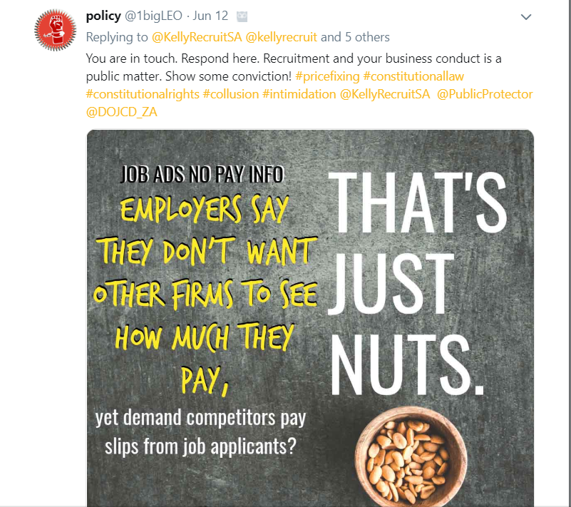 Kelly recruitment wants to communicate privately