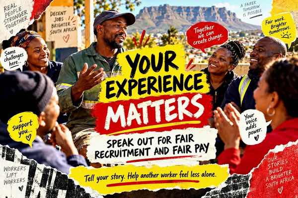 Workers speaking out for fair recruitment and fair wages in South Africa
